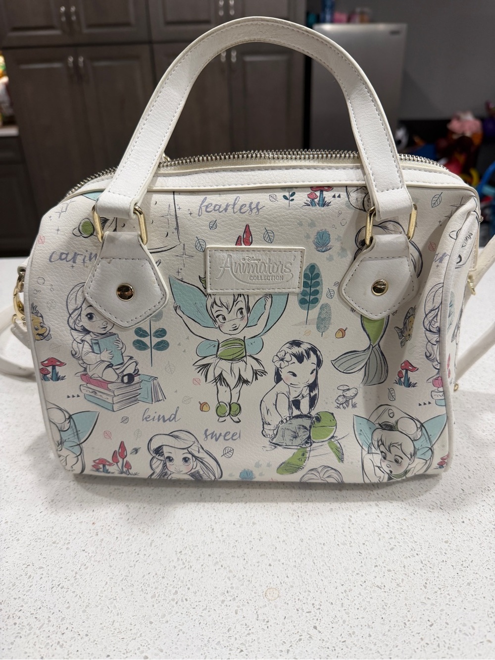 Disney Store Animators Collection Satchel Handbag Crossbody White Princess Bag